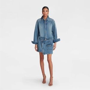 KBB by KAHLANA Women's Long Sleeve 'The Asymm Denim Dress'